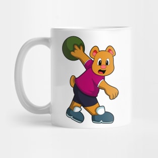 Bear at Bowling with Bowling ball Mug